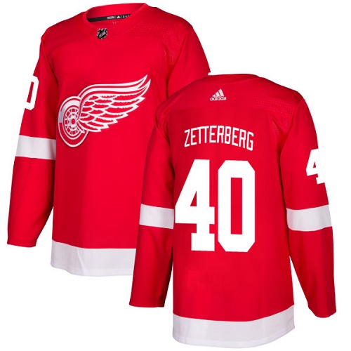 Adidas Detroit Red Wings 40 Henrik Zetterberg Red Home Authentic Stitched Youth NHL Jersey